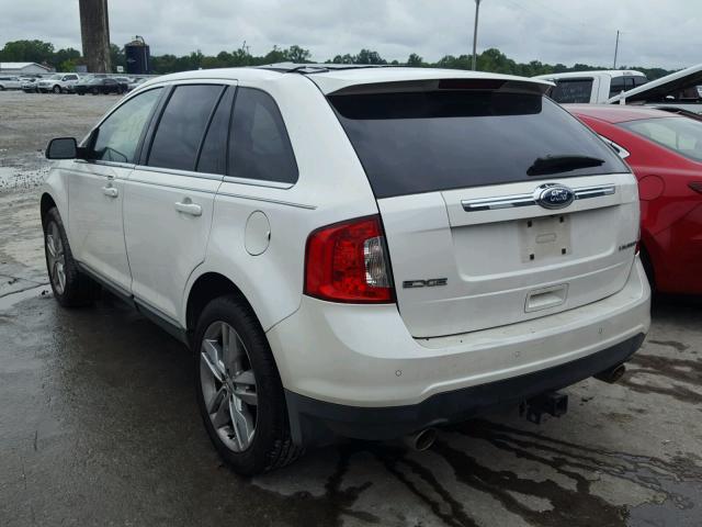 2FMDK3KC3BBB31232 - 2011 FORD EDGE LIMIT WHITE photo 3