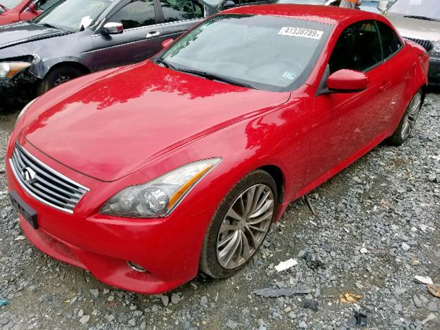 JN1CV6FE7CM201270 - 2012 INFINITI G37 BASE RED photo 2