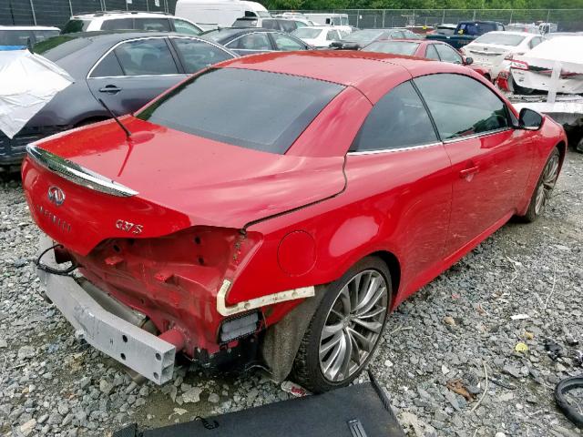 JN1CV6FE7CM201270 - 2012 INFINITI G37 BASE RED photo 4