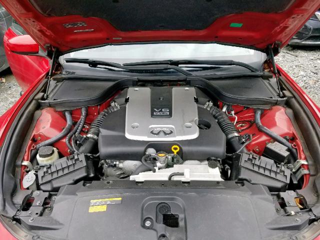 JN1CV6FE7CM201270 - 2012 INFINITI G37 BASE RED photo 7