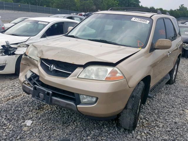 2HNYD18671H533315 - 2001 ACURA MDX TOURIN GOLD photo 2