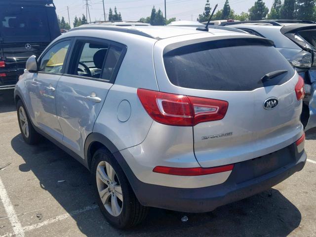 KNDPB3A2XC7333179 - 2012 KIA SPORTAGE B SILVER photo 3