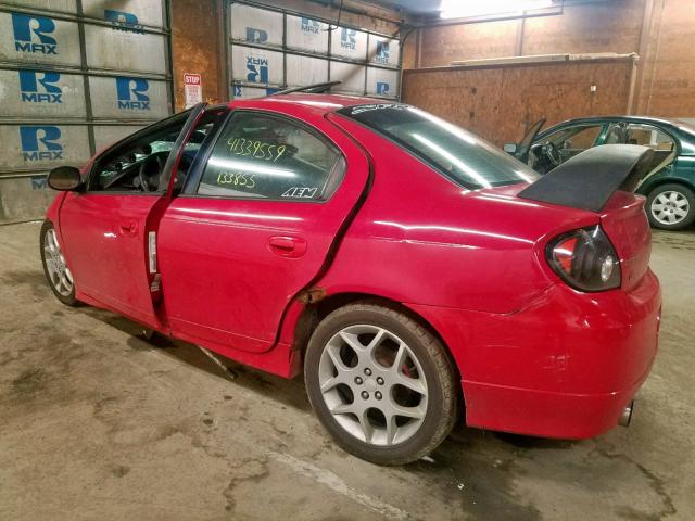 1B3ES66S44D604646 - 2004 DODGE NEON SRT-4 RED photo 3