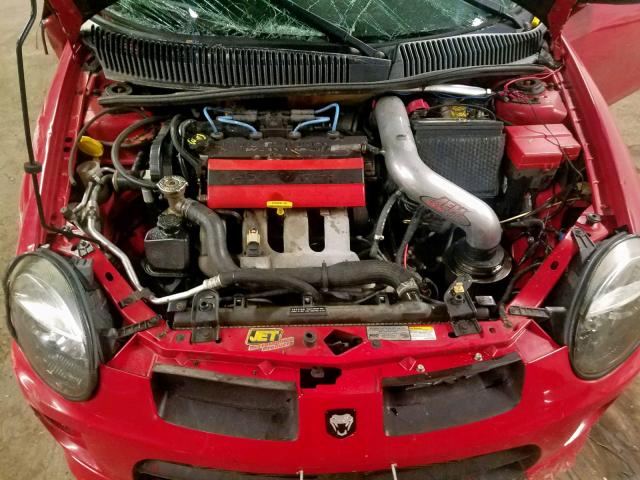 1B3ES66S44D604646 - 2004 DODGE NEON SRT-4 RED photo 7