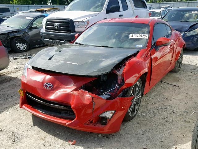 JF1ZNAA15F8711215 - 2015 TOYOTA SCION FR-S RED photo 2