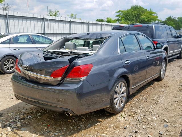 4T1BK3DB2BU409480 - 2011 TOYOTA AVALON BAS GRAY photo 4