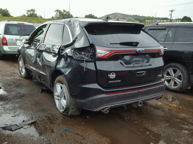 2FMTK4J89FBB03679 - 2015 FORD EDGE SEL BLACK photo 3