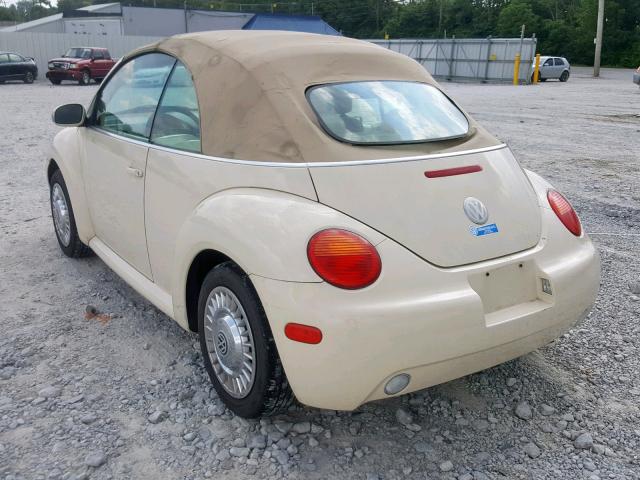 3VWBM31Y55M367593 - 2005 VOLKSWAGEN NEW BEETLE კრემისფერი ფოტო 3
