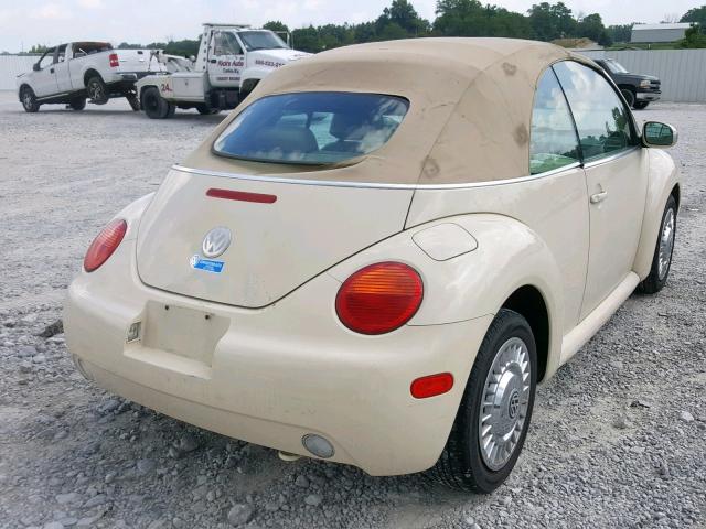 3VWBM31Y55M367593 - 2005 VOLKSWAGEN NEW BEETLE კრემისფერი ფოტო 4