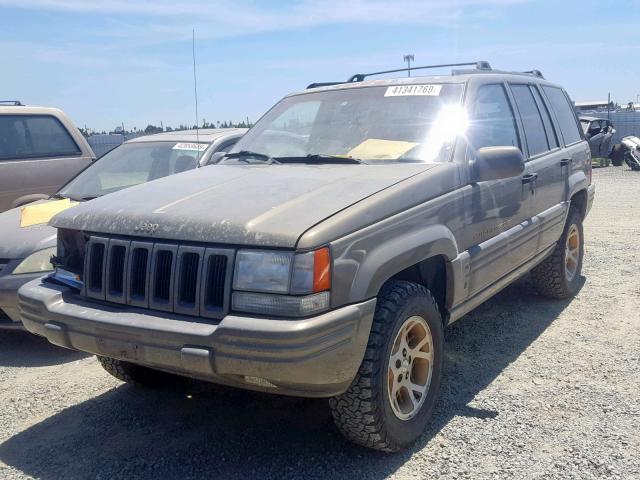 1J4GZ78S4VC580095 - 1997 JEEP GRAND CHER GRAY photo 2