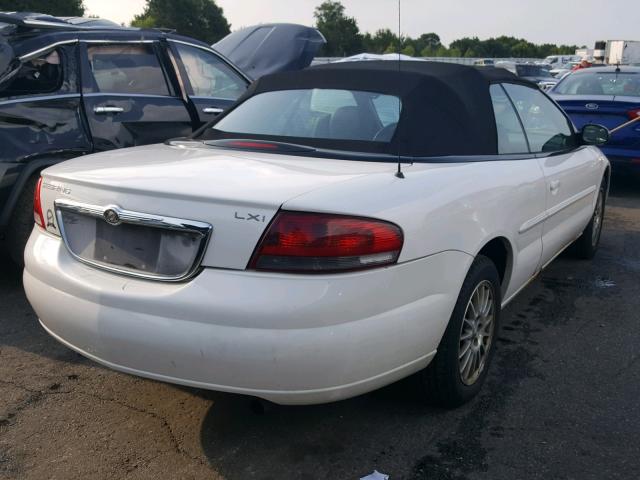 1C3EL55R84N124757 - 2004 CHRYSLER SEBRING LX WHITE photo 4