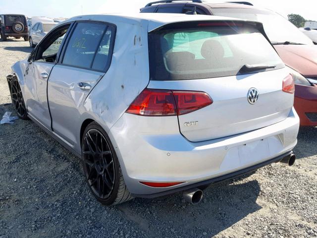 3VW4T7AU7GM005591 - 2016 VOLKSWAGEN GTI S/SE SILVER photo 3