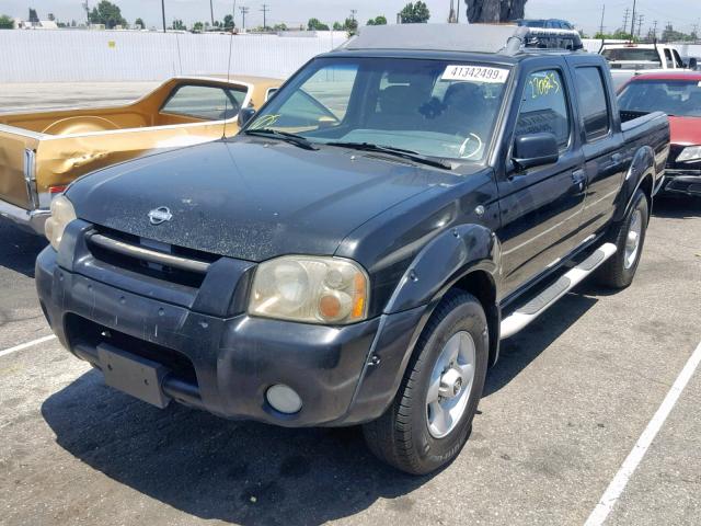 1N6ED27T91C369569 - 2001 NISSAN FRONTIER C BLACK photo 2