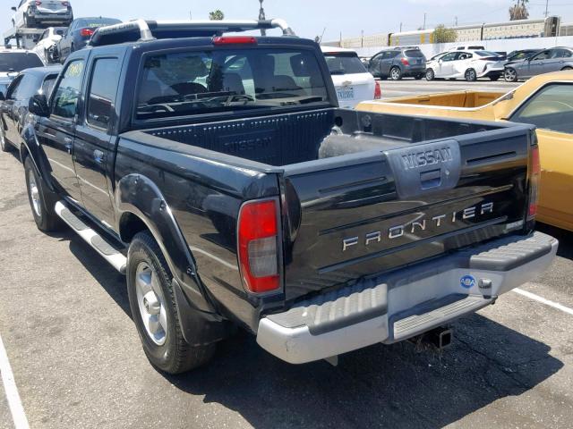 1N6ED27T91C369569 - 2001 NISSAN FRONTIER C BLACK photo 3