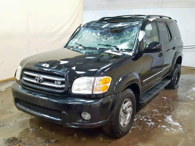 5TDBT48A92S085022 - 2002 TOYOTA SEQUOIA LI BLACK photo 2