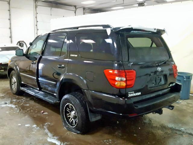 5TDBT48A92S085022 - 2002 TOYOTA SEQUOIA LI BLACK photo 3