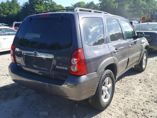 4F2CZ94126KM13514 - 2006 MAZDA TRIBUTE S GRAY photo 4