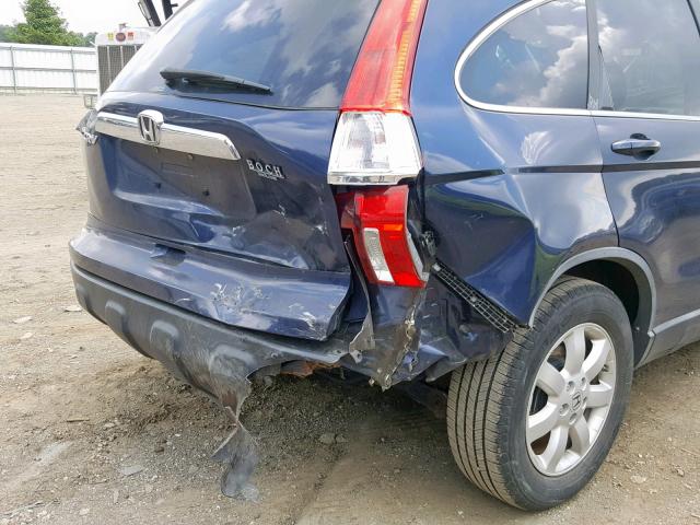 5J6RE48768L050858 - 2008 HONDA CR-V EXL BLUE photo 9