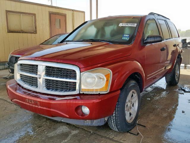 1D4HD48N96F184328 - 2006 DODGE DURANGO SL RED photo 2