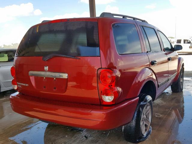 1D4HD48N96F184328 - 2006 DODGE DURANGO SL RED photo 4