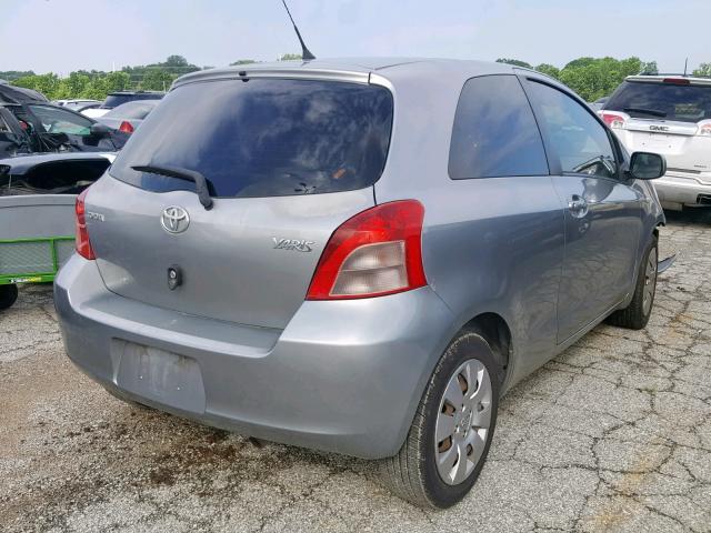 JTDJT923485185949 - 2008 TOYOTA YARIS GRAY photo 4