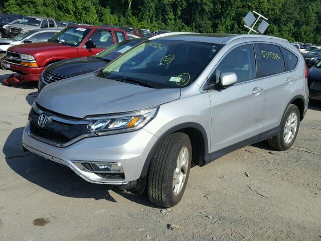 2HKRM4H79GH610576 - 2016 HONDA CR-V EXL SILVER photo 2