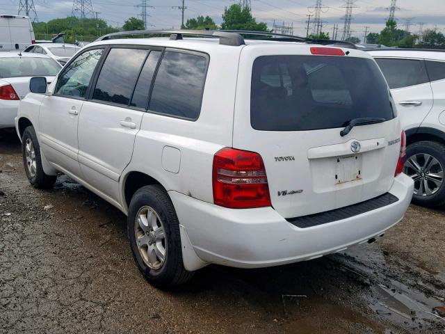 JTEHF21A530128982 - 2003 TOYOTA HIGHLANDER WHITE photo 3