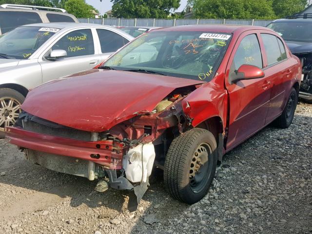 1G1AD5F5XA7123637 - 2010 CHEVROLET COBALT 1LT RED photo 2