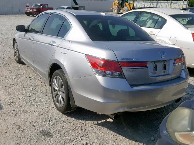 1HGCP3F84BA022833 - 2011 HONDA ACCORD EXL SILVER photo 3