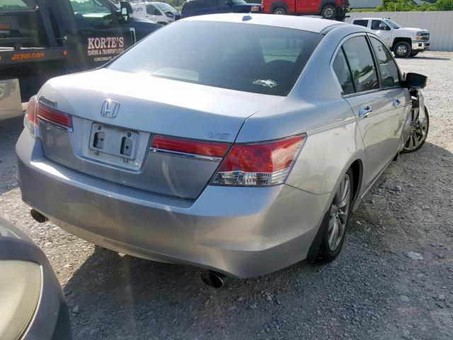 1HGCP3F84BA022833 - 2011 HONDA ACCORD EXL SILVER photo 4