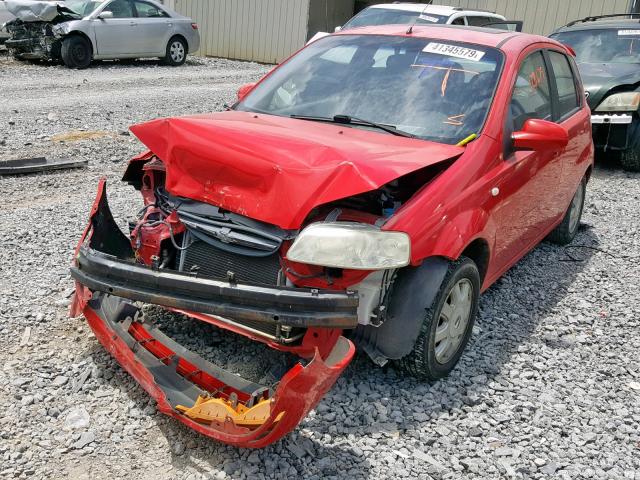 KL1TG62665B323596 - 2005 CHEVROLET AVEO LT RED photo 2