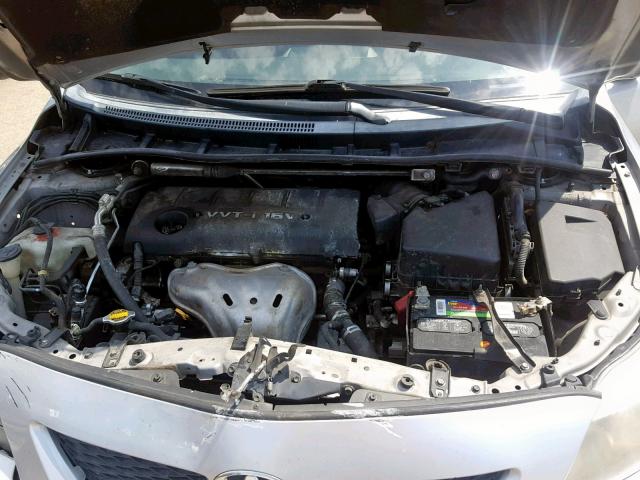 1NXBE40E99Z002232 - 2009 TOYOTA COROLLA XR SILVER photo 7