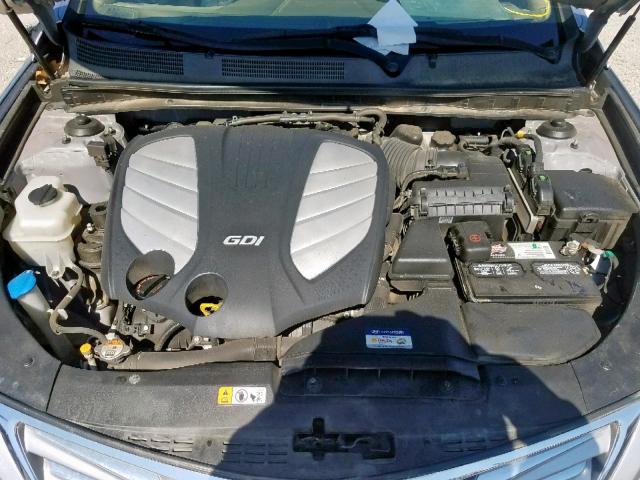 KMHFH4JG2DA231161 - 2013 HYUNDAI AZERA GLS SILVER photo 7