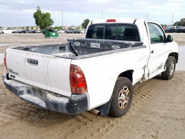 5TFNX4CN5CX016867 - 2012 TOYOTA TACOMA WHITE photo 4