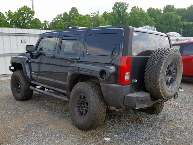 5GTDN13E578141571 - 2007 HUMMER H3 BLACK photo 3