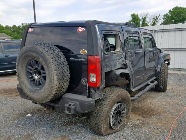 5GTDN13E578141571 - 2007 HUMMER H3 BLACK photo 4