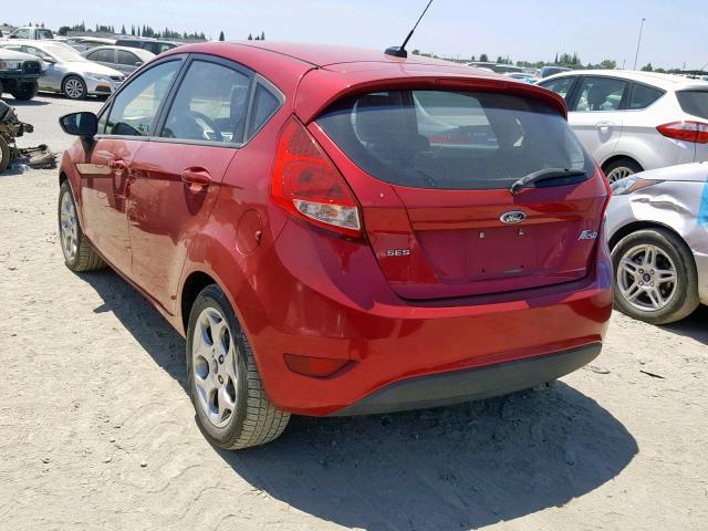 3FADP4FJXCM135028 - 2012 FORD FIESTA SES RED photo 3