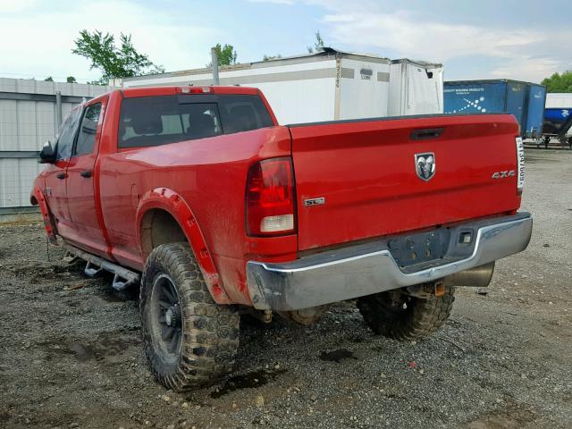 3D7UT2CL6BG593197 - 2011 DODGE RAM 2500 RED photo 3