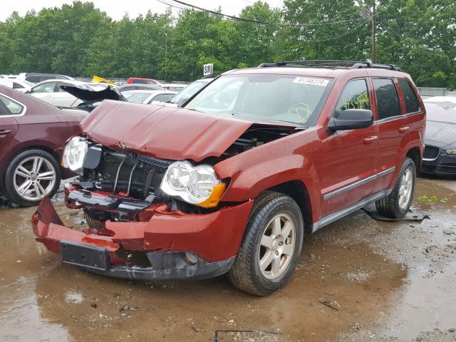 1J8GR48K08C122071 - 2008 JEEP GRAND CHER RED photo 2