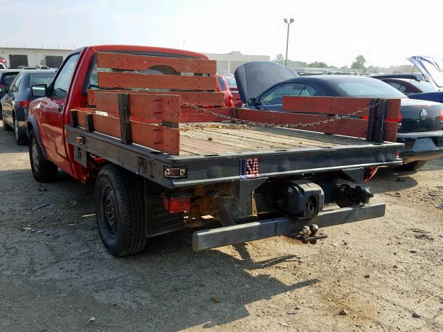 1B7FL26G4SW915743 - 1995 DODGE DAKOTA RED photo 3