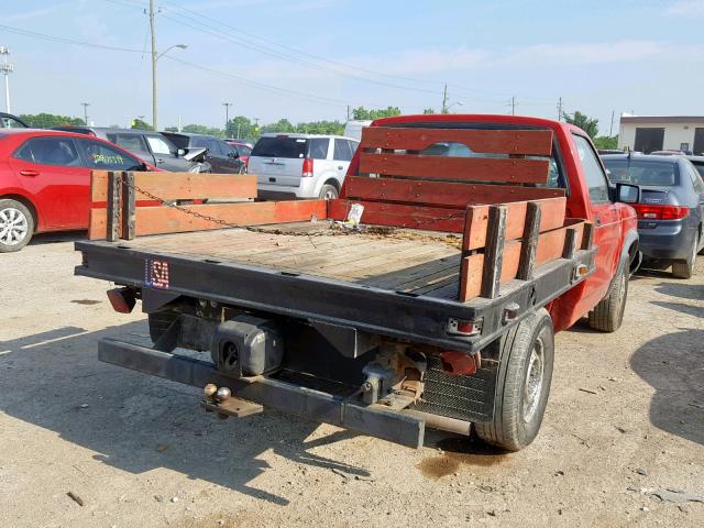 1B7FL26G4SW915743 - 1995 DODGE DAKOTA RED photo 4