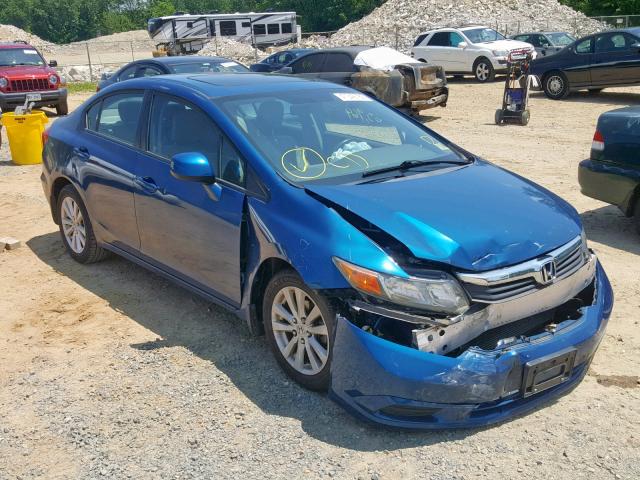 2HGFB2F9XCH530418 - 2012 HONDA CIVIC EXL BLUE photo 1