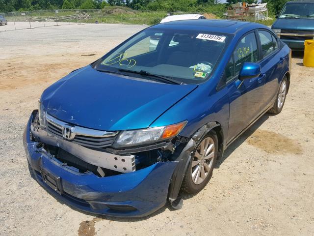 2HGFB2F9XCH530418 - 2012 HONDA CIVIC EXL BLUE photo 2