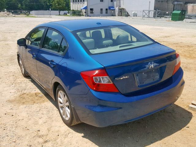 2HGFB2F9XCH530418 - 2012 HONDA CIVIC EXL BLUE photo 3