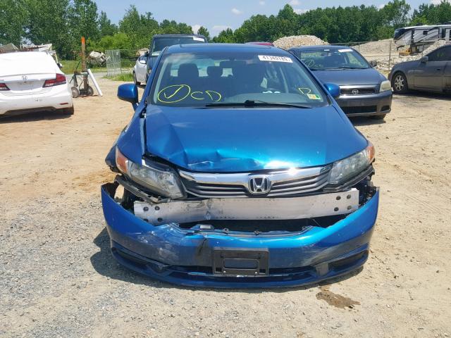 2HGFB2F9XCH530418 - 2012 HONDA CIVIC EXL BLUE photo 9