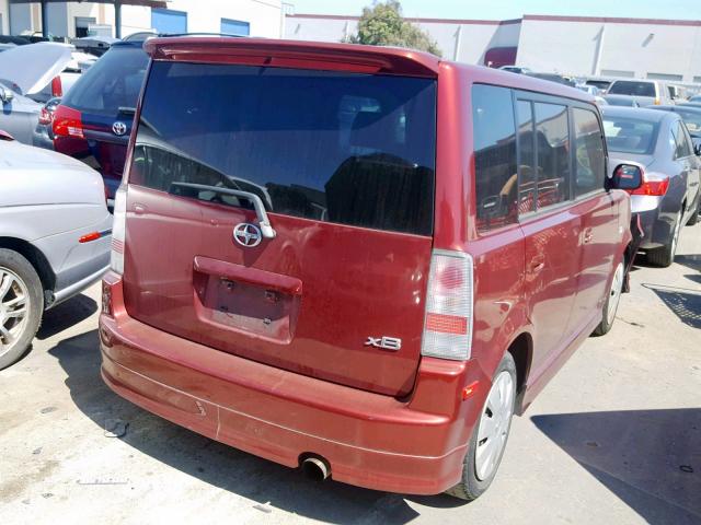 JTLKT324064108108 - 2006 TOYOTA SCION XB 勃艮第红 照片 4
