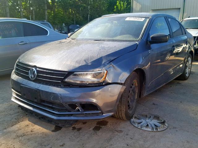 3VWLA7AJXFM323193 - 2015 VOLKSWAGEN JETTA TDI GRAY photo 2