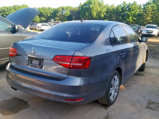 3VWLA7AJXFM323193 - 2015 VOLKSWAGEN JETTA TDI GRAY photo 4