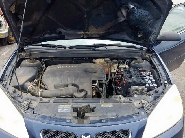 1G2ZF57B984205626 - 2008 PONTIAC G6 VALUE L BLUE photo 7