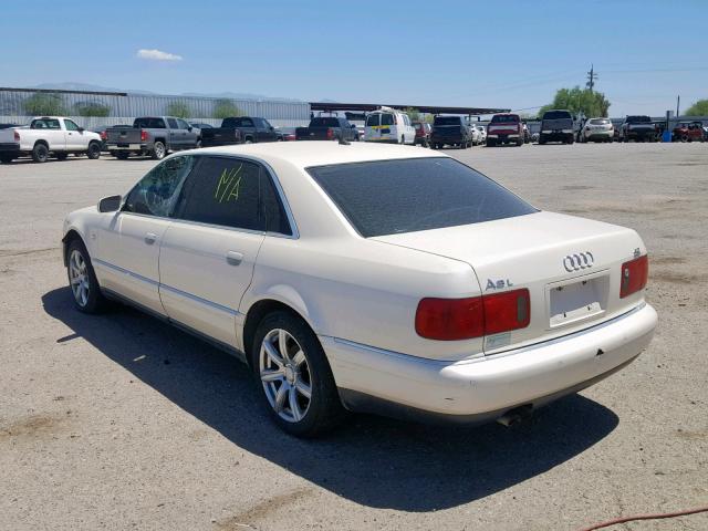 WAUML44D52N007834 - 2002 AUDI A8 L QUATT WHITE photo 3